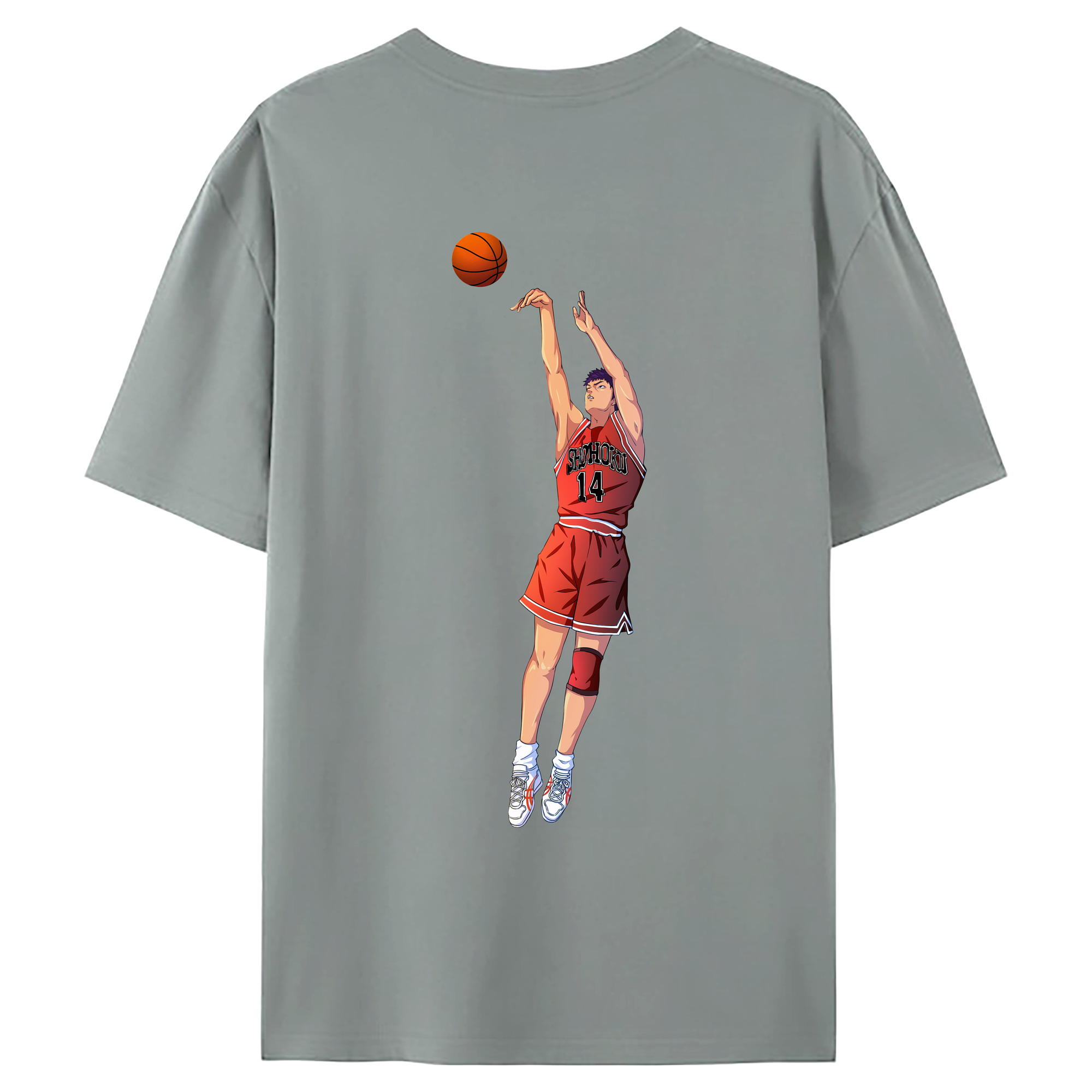 （画像用） SLAM DUNK／スラムダンク 綿100％ メンズ半袖Tシャツ（バックプリント） 通気性